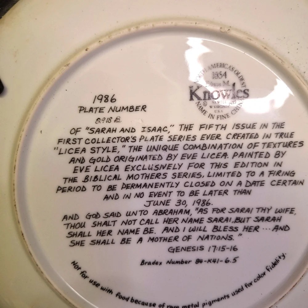 TWO Decorative Biblical Wall Plates with Black Frame. [13